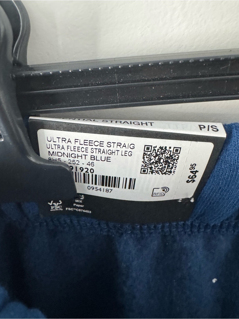 Garage Ultra Fleece Straight Leg Sweatpants Small Midnight Blue New Small - Picture 4 of 7